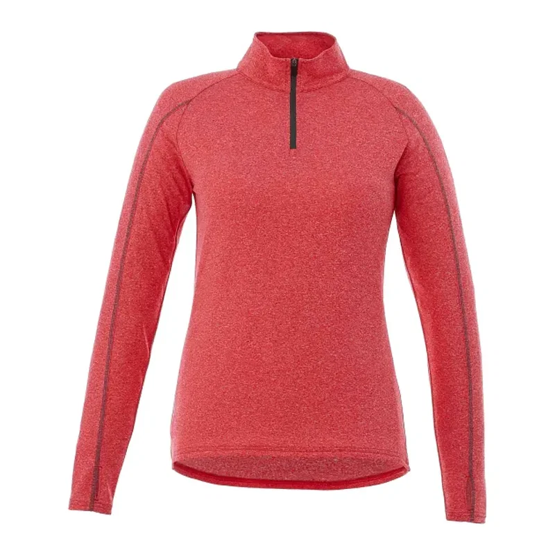 Customized TAZA Performance Knit Quarter Zip for Women with Thumb Holes — view 9