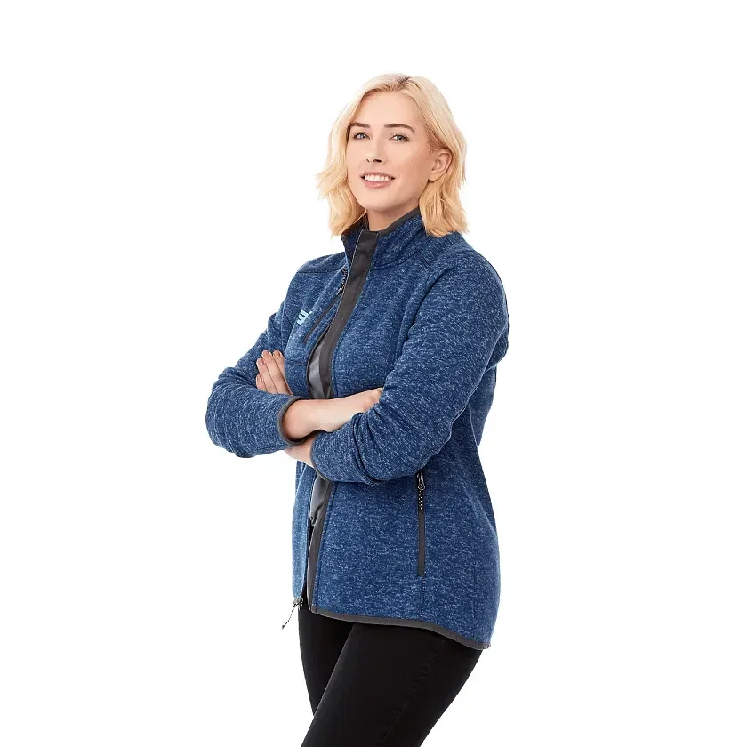 Custom Branded Women's Tremblant Full Zip Sweater Jacket with Thumb Holes — view 13