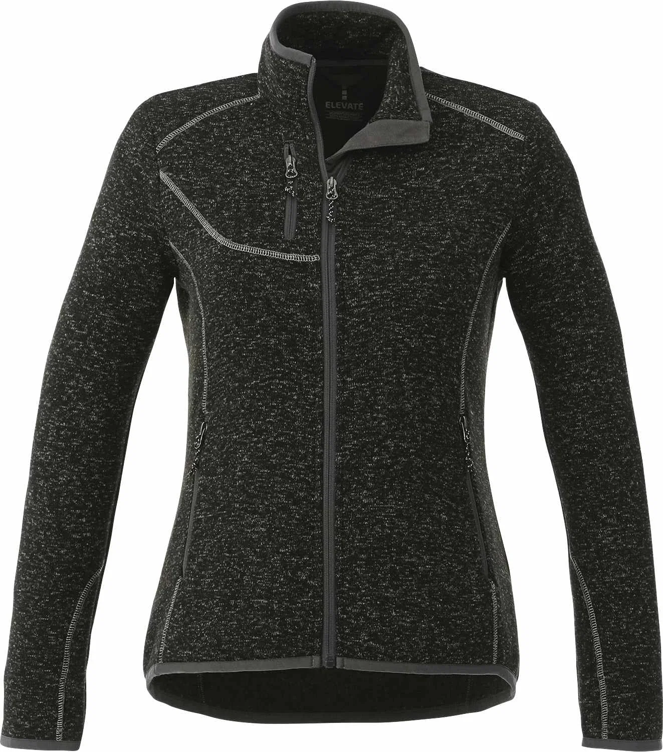 Custom Branded Women's Tremblant Full Zip Sweater Jacket with Thumb Holes — view 57
