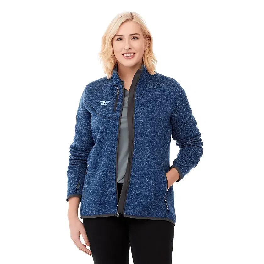 Custom Branded Women's Tremblant Full Zip Sweater Jacket with Thumb Holes — view 9