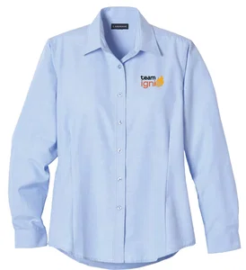Custom Women's TULARE Oxford Long Sleeve Button Up Shirt