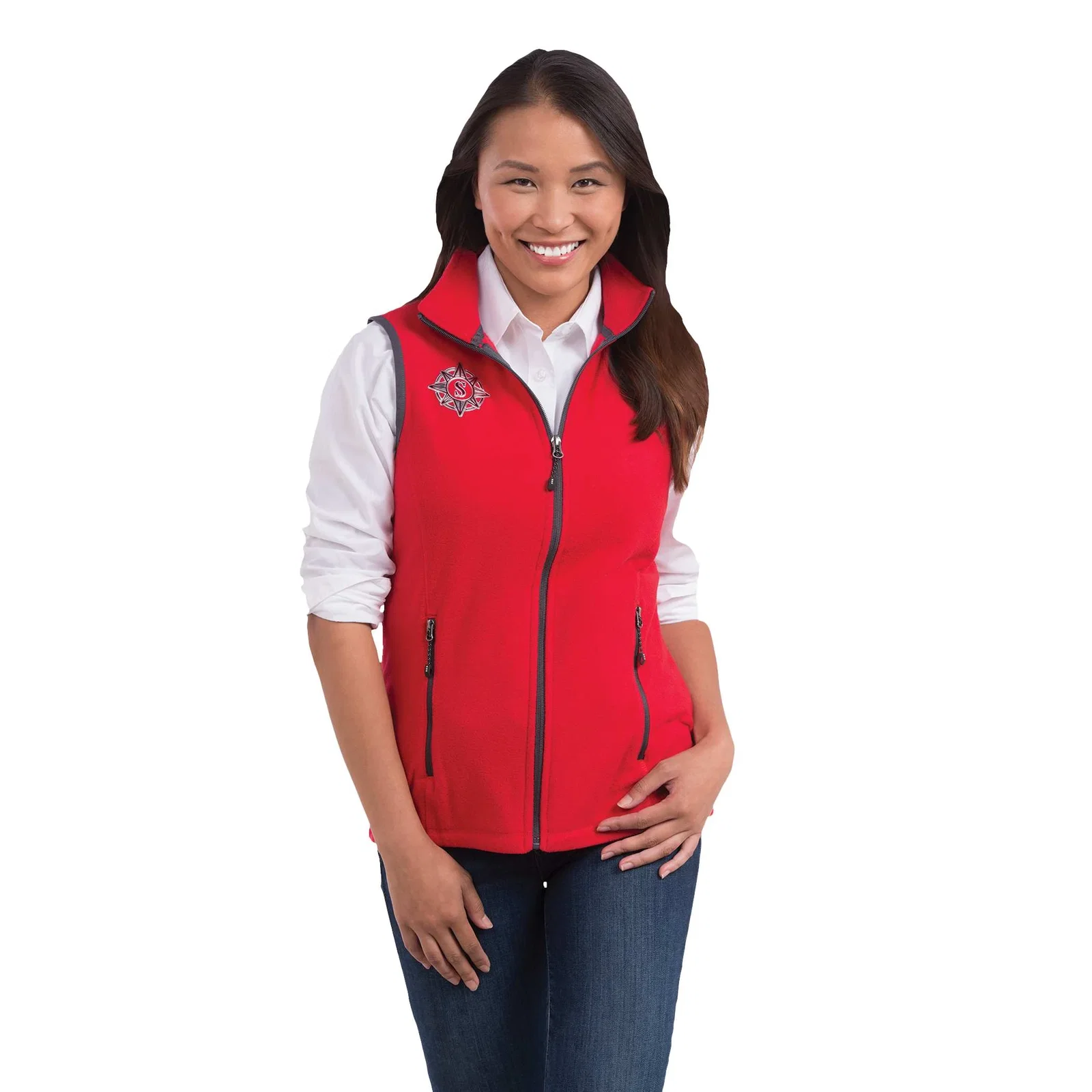 Custom Women's Tyndall Microfleece Vest — view 12