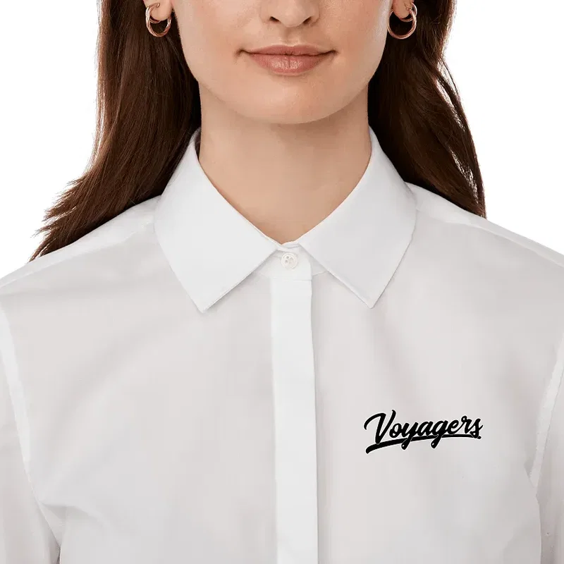 Custom UNTUCKit Tracey Long Sleeve Button Up Shirt for Women — view 24