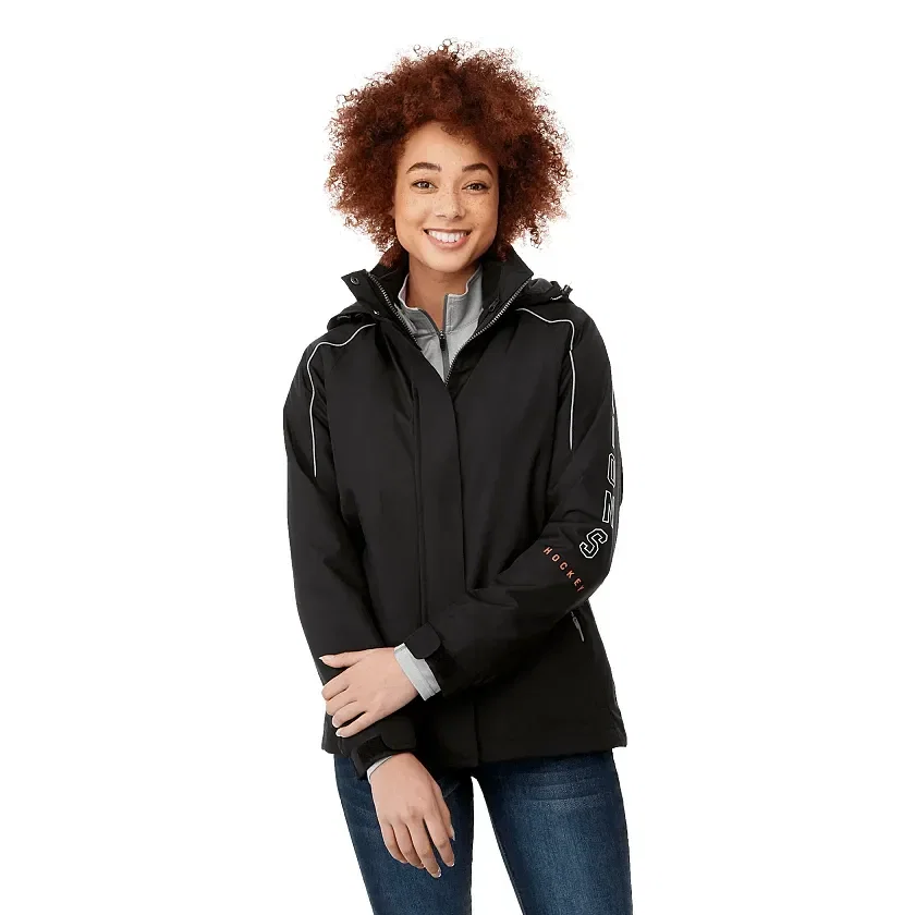 Customizable Valencia Waterproof Fleece 3-in-1 Jacket With Detachable Hood For Women — view 4