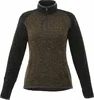 Women's Vorlage Knit Half Zip Pullover Jacket in Loden Heather/Black Smk Hthr