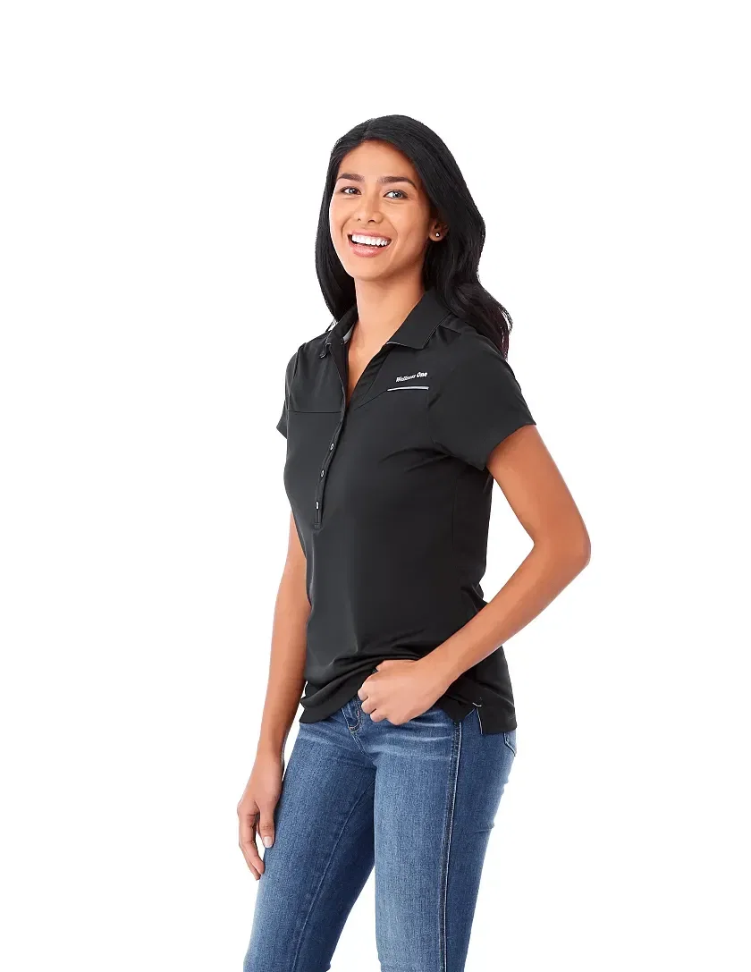 Women's WILCOX Short Sleeve Performance Polo being worn