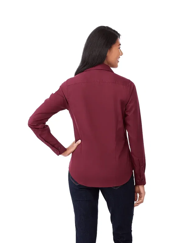 Custom Branded Wilshire Long Sleeve Button-Up Shirt for Women — view 11