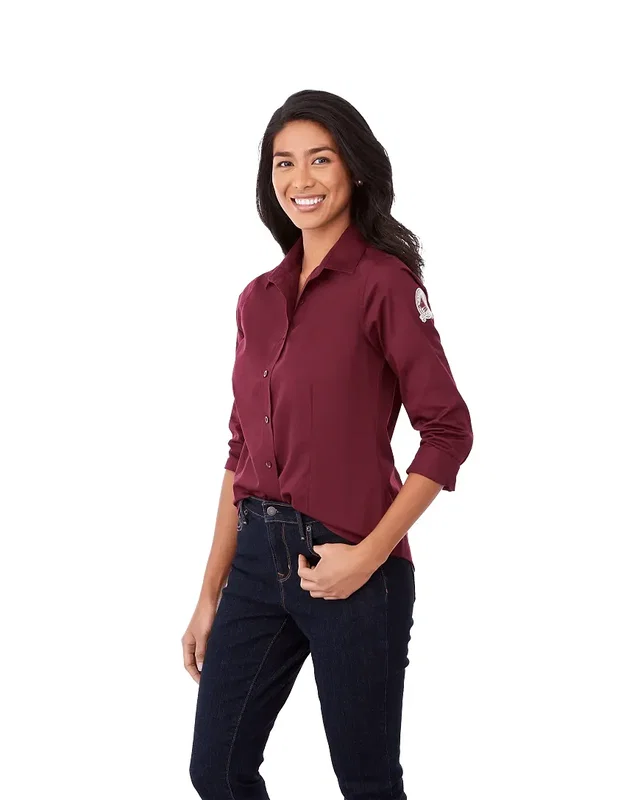 Custom Branded Wilshire Long Sleeve Button-Up Shirt for Women — view 13