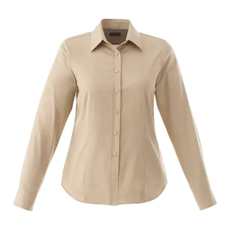 Custom Branded Wilshire Long Sleeve Button-Up Shirt for Women — view 5