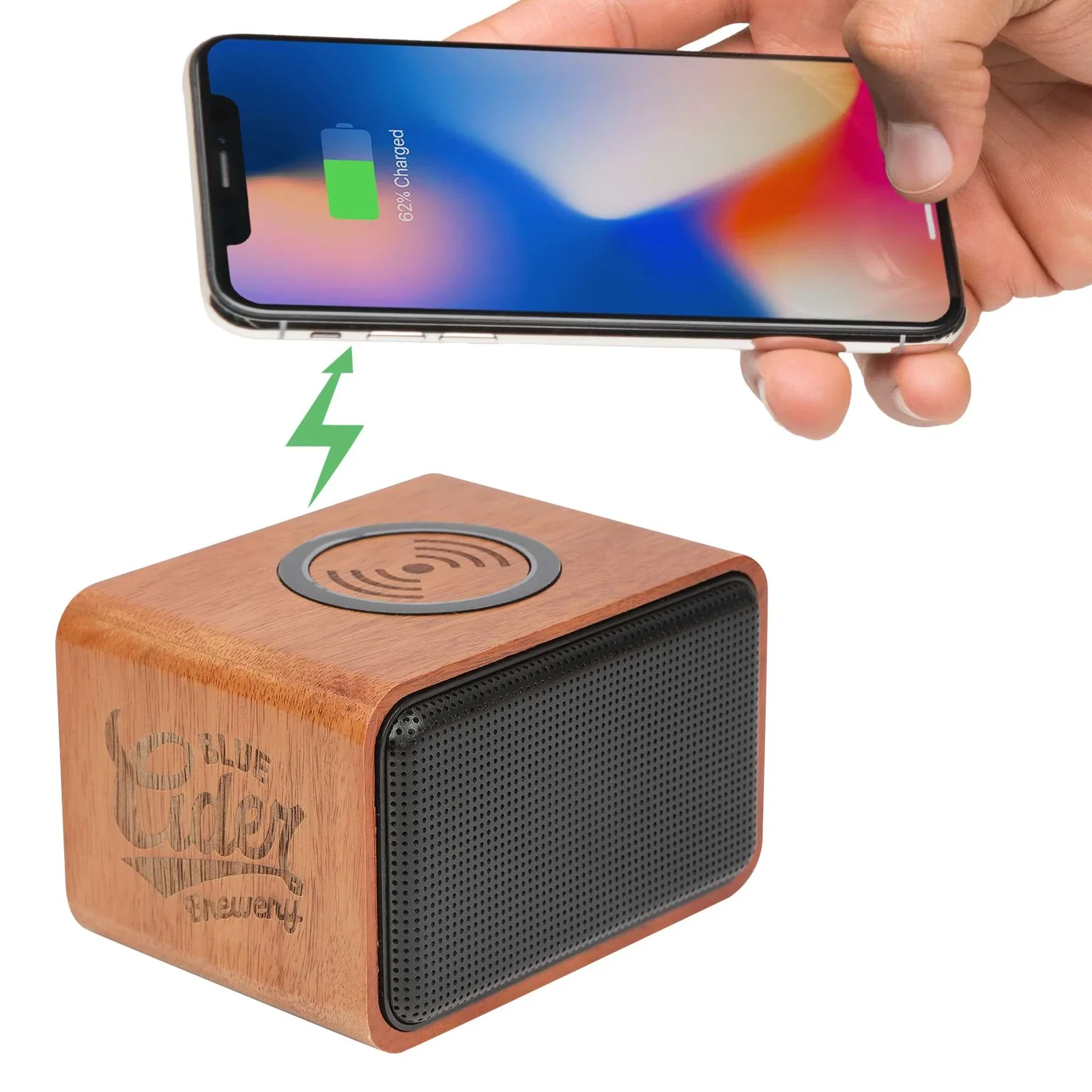 Custom Wood Bluetooth Speaker and Wireless Charging Pad — view 13