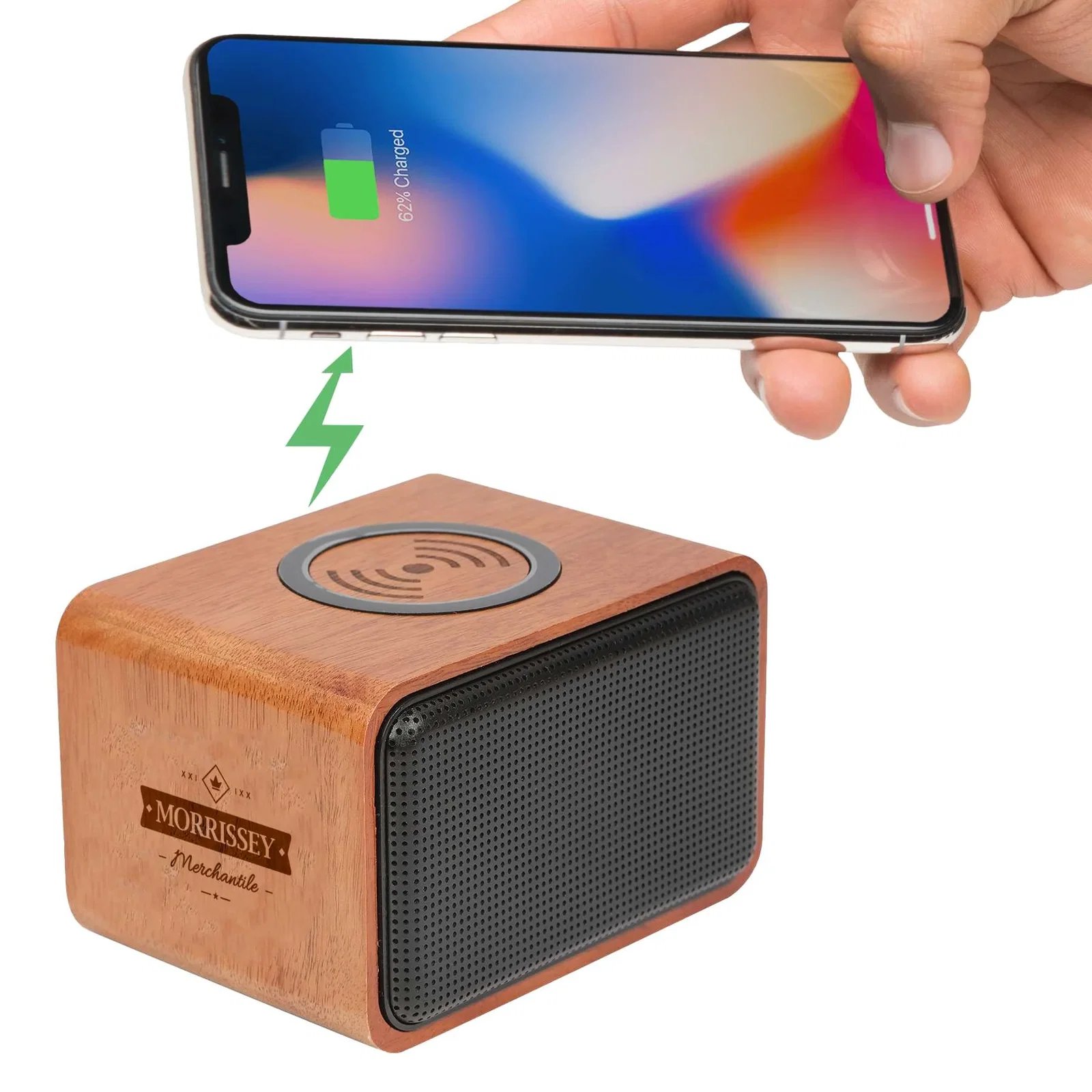 Custom Wood Bluetooth Speaker and Wireless Charging Pad — view 24