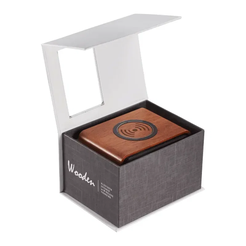 Custom Wood Bluetooth Speaker and Wireless Charging Pad — view 3