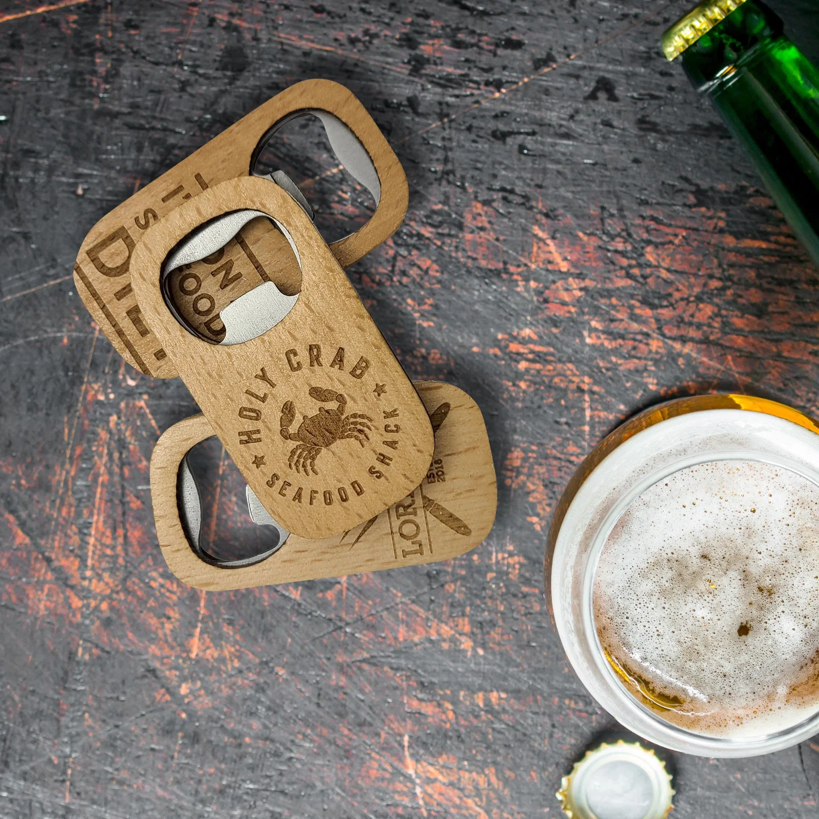Wood Bottle Opener Mini