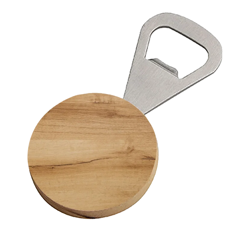 Wood Bottle Opener Round Handle — view 2