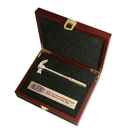 Custom Printed Wood Box for Gold Hammer