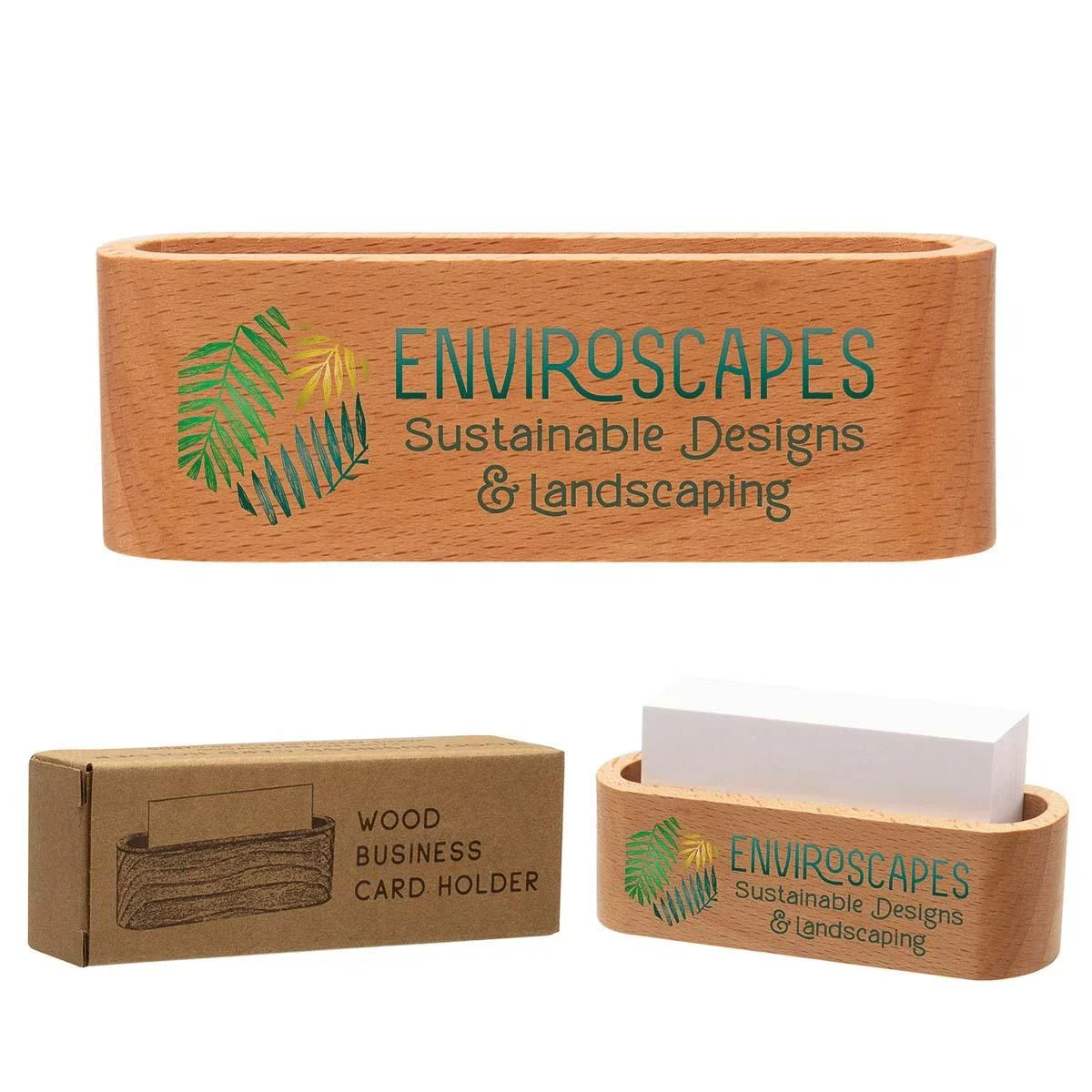 Wood Business Card Holder — view 2