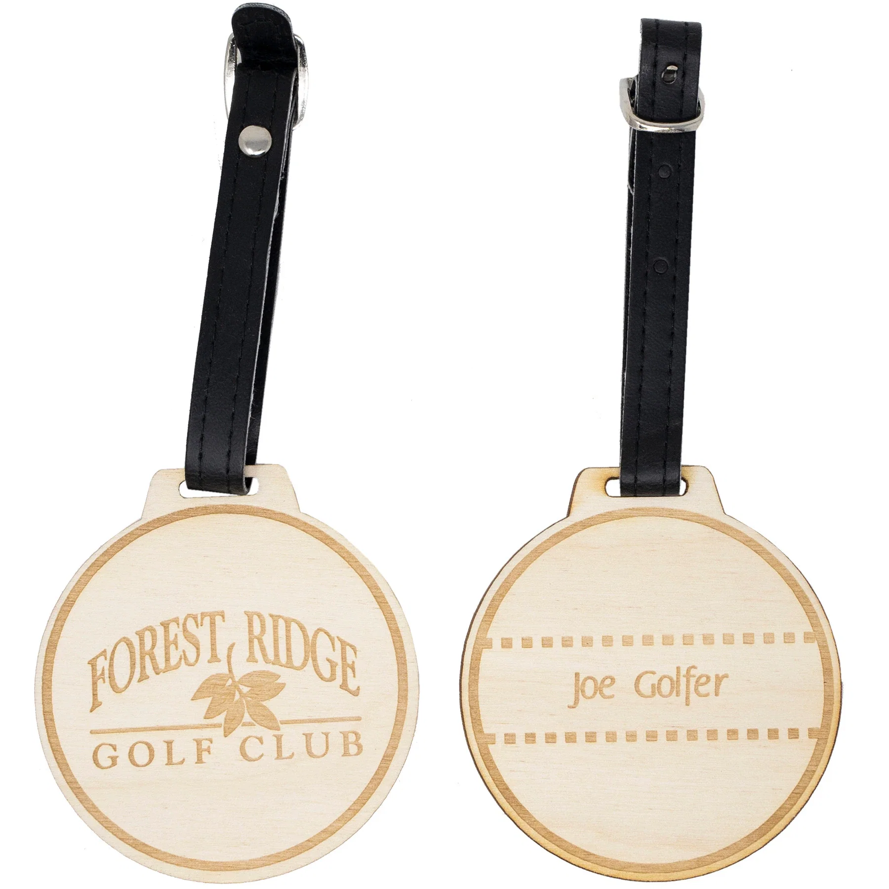 Wood Golf Bag Tags 2 1 2 H X 2 1 2 W