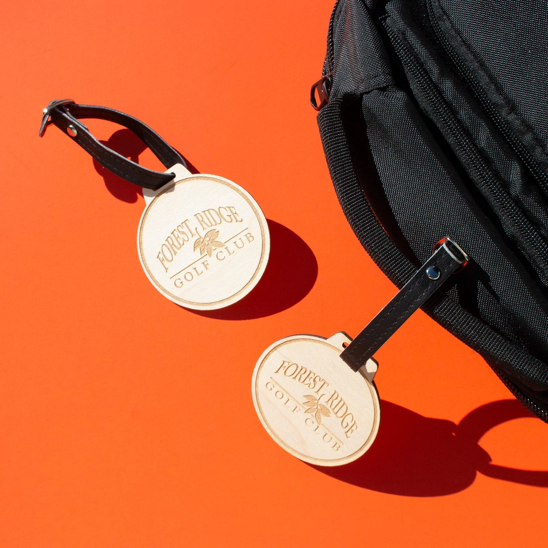 Wood Golf Bag Tags 2 1 2 H X 2 1 2 W — view 2
