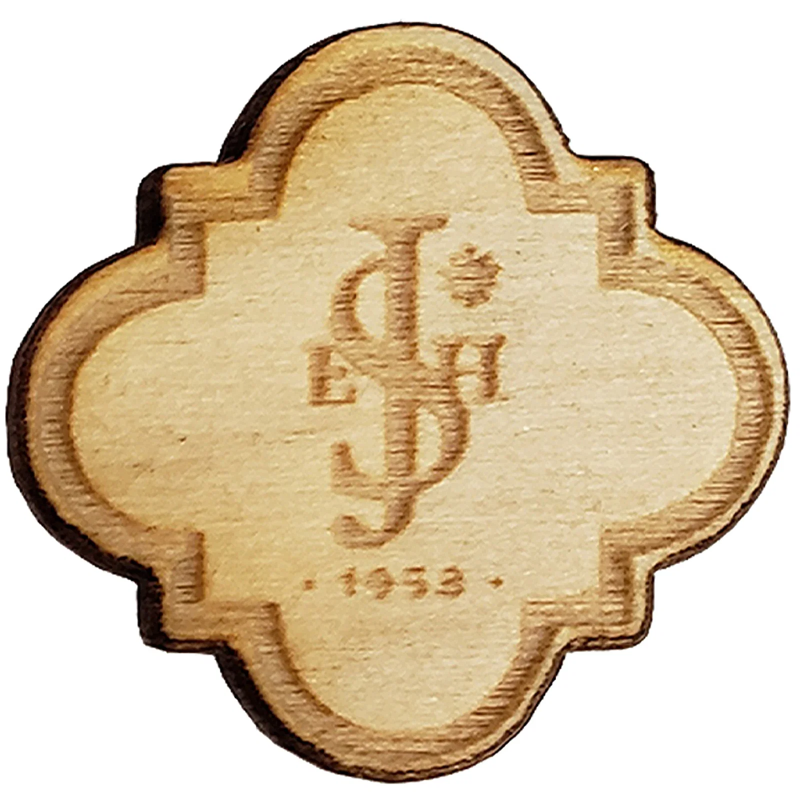 Wood Lapel Pins 3 4 W X 3 4 H — view 3