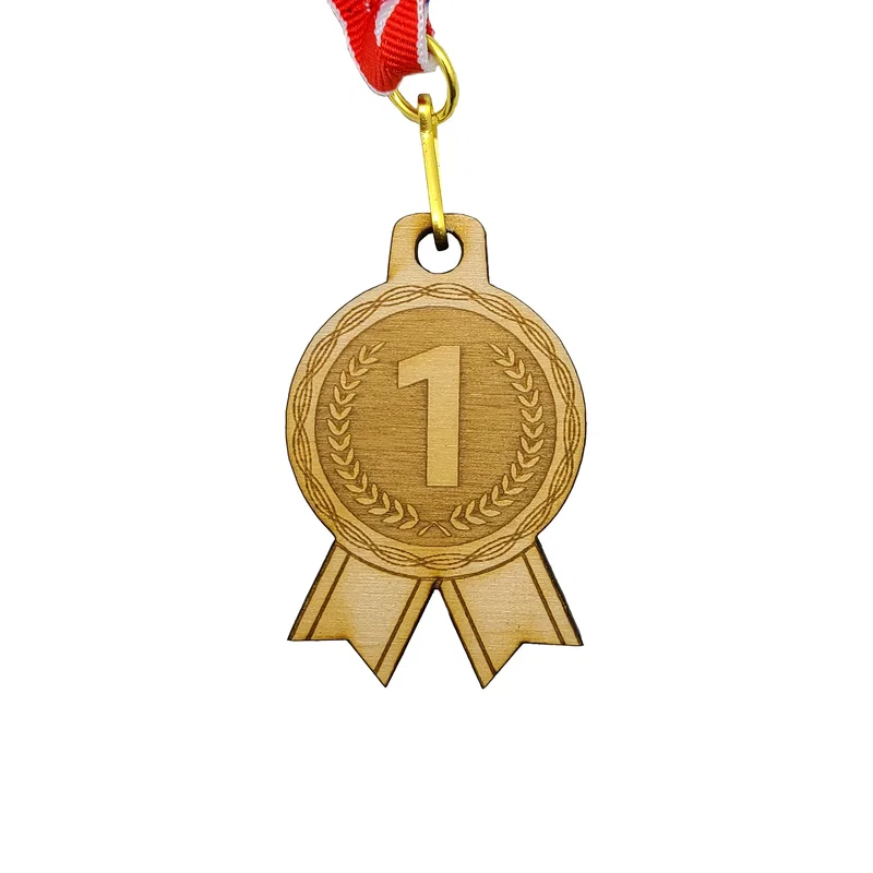Wood Medals 2 1 4 W X 2 1 4 H — view 2