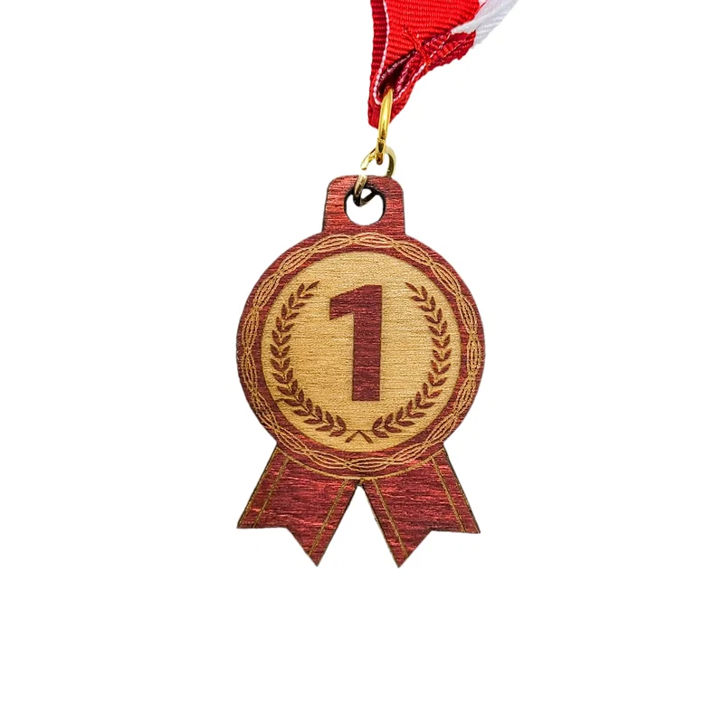 Wood Medals 2 1 4 W X 2 1 4 H — view 3