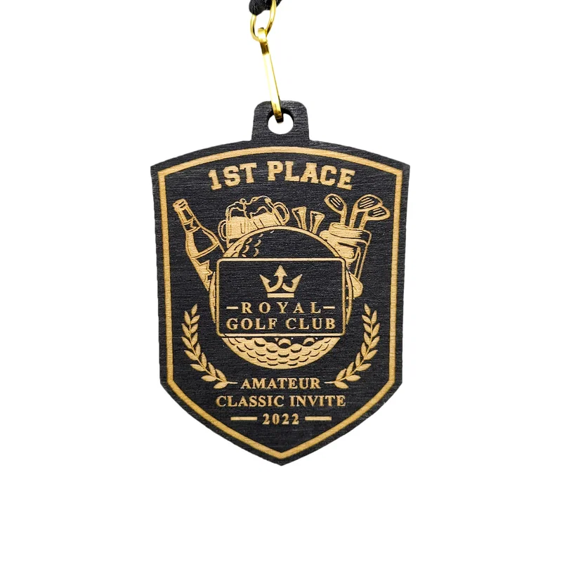 Wood Medals 3 1 4 W X 3 1 4 H — view 2
