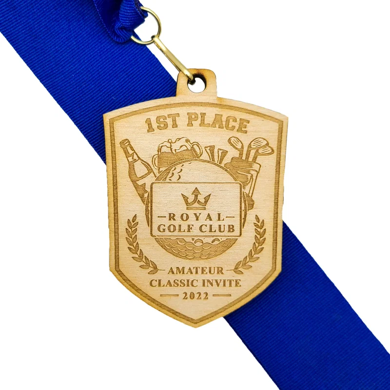 Wood Medals 3 1 4 W X 3 1 4 H — view 3