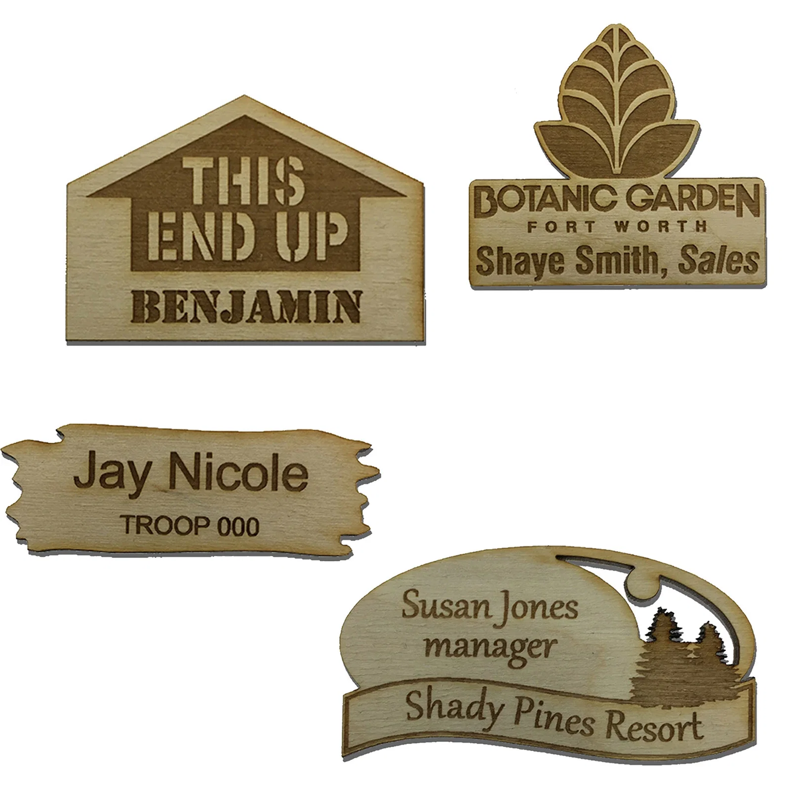 Wood Name Tags — view 2