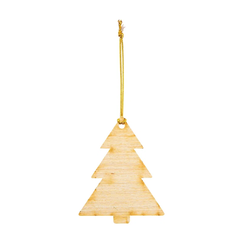 Grain and edge detail on a thin shaped holiday decoration