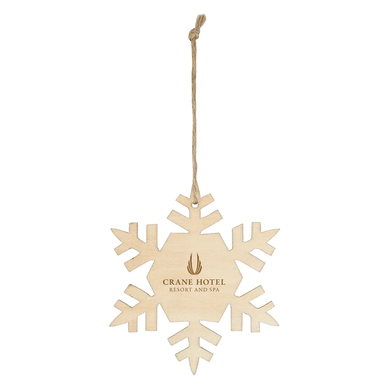 Natural wood grain across the flat ornament face