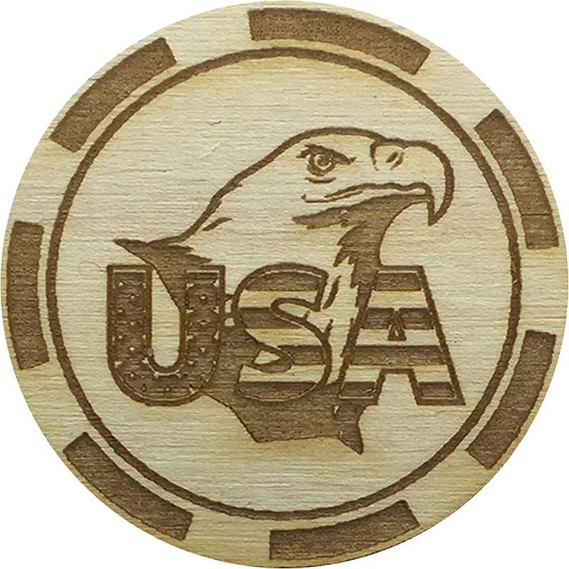 Wood Poker Chips: 1 Side Imprint — view 7