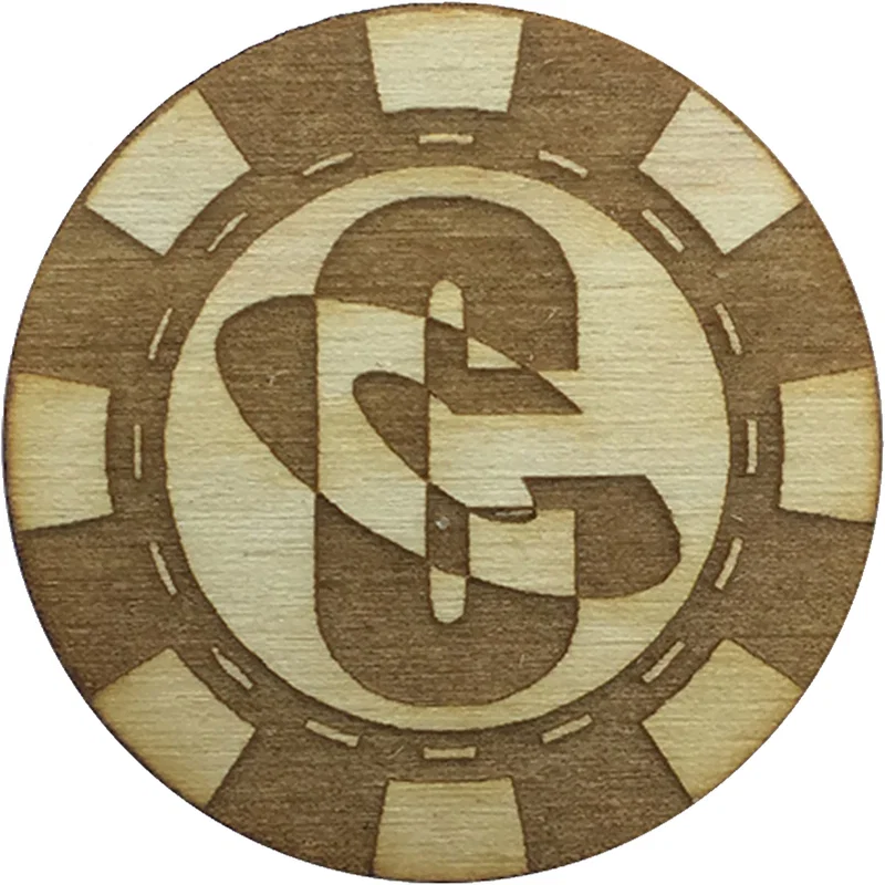 Wood Poker Chips: 1 Side Imprint — view 9