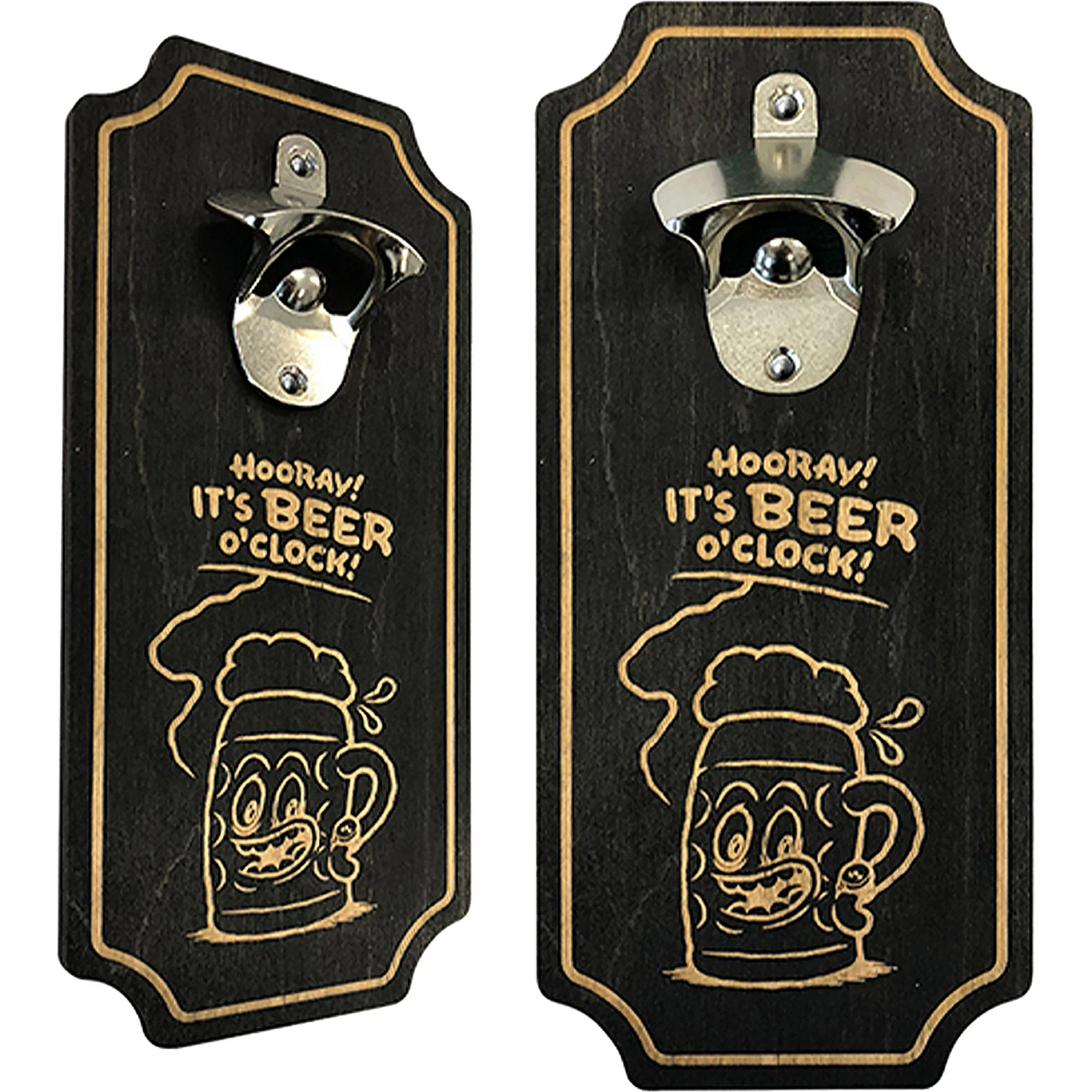 Wood Wall Mounted Bottle Opener — view 2
