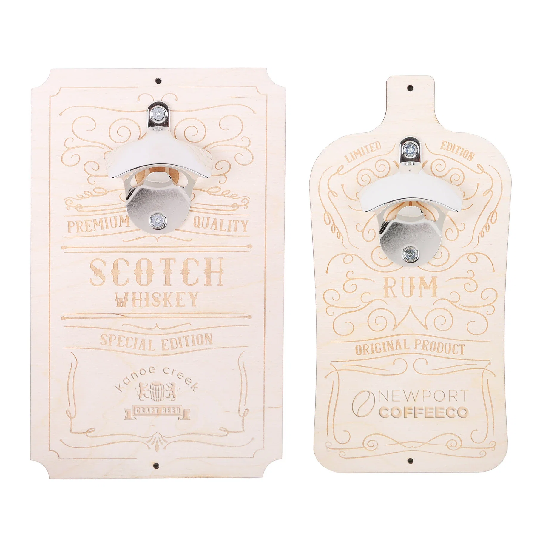 Wood Wall Mounted Bottle Opener — view 4