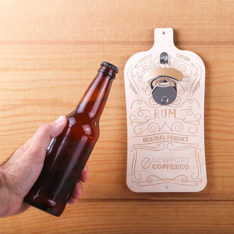 Wood Wall Mounted Bottle Opener — view 5