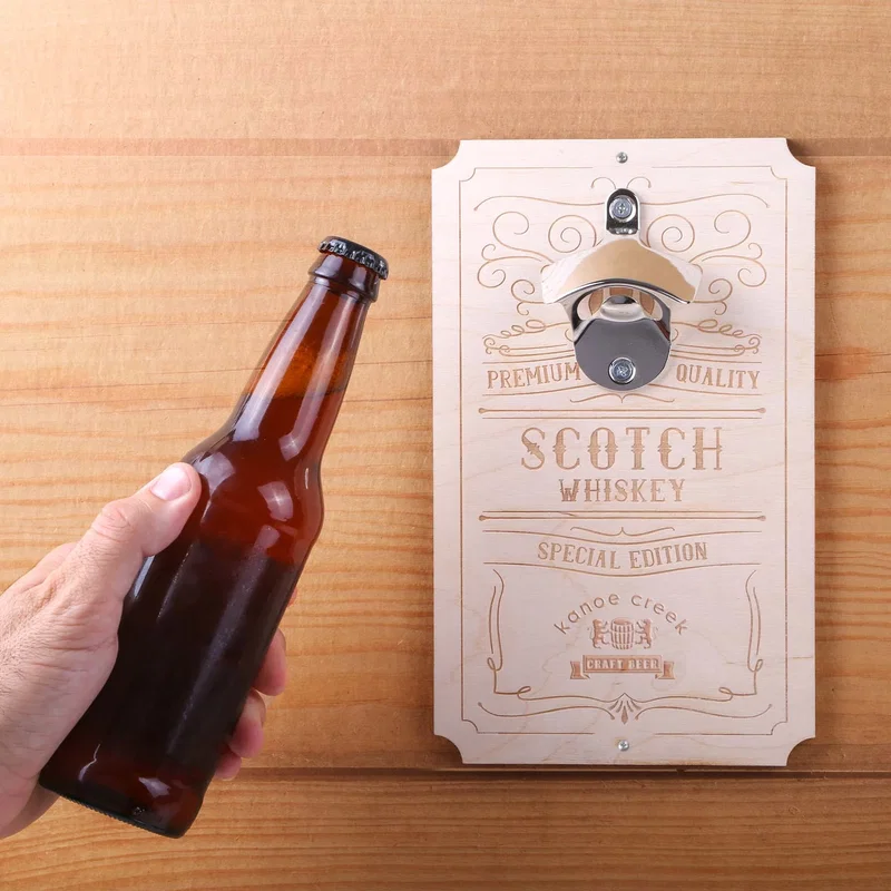 Wood Wall Mounted Bottle Opener — view 6