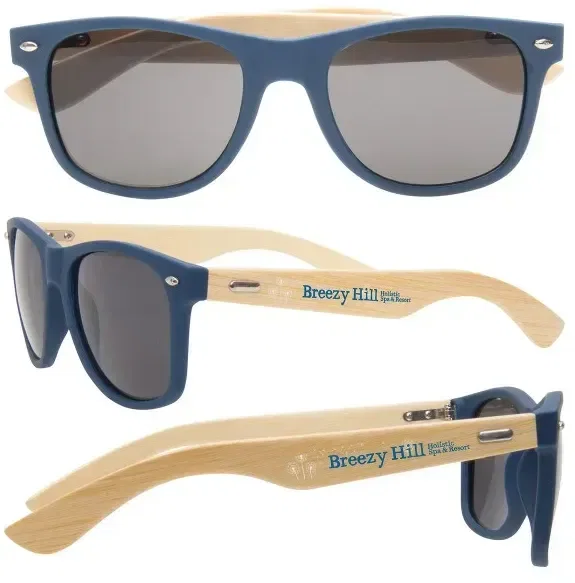 Custom Printed Wooden Bamboo Sunglasses — view 3