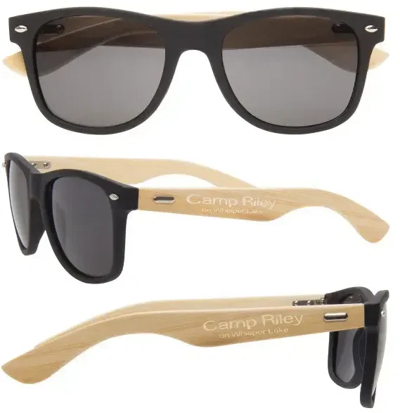 Custom Printed Wooden Bamboo Sunglasses — view 4