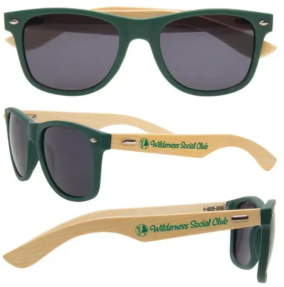 Custom Printed Wooden Bamboo Sunglasses — view 5