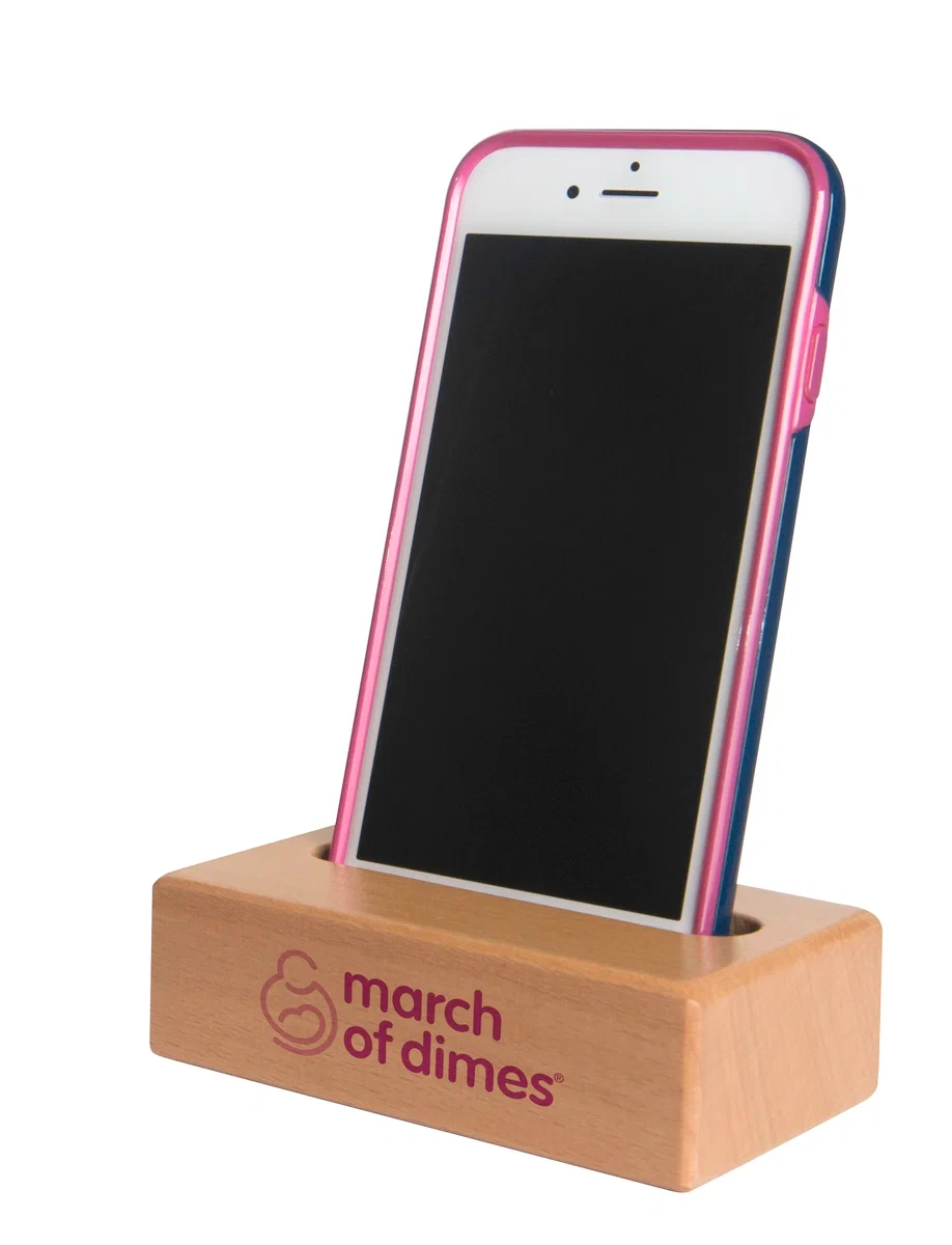 Custom Wooden Block Phone Holder