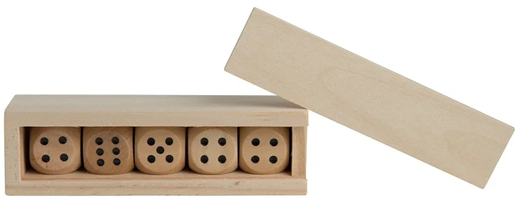 Promotional Wooden Dice in Box — view 2