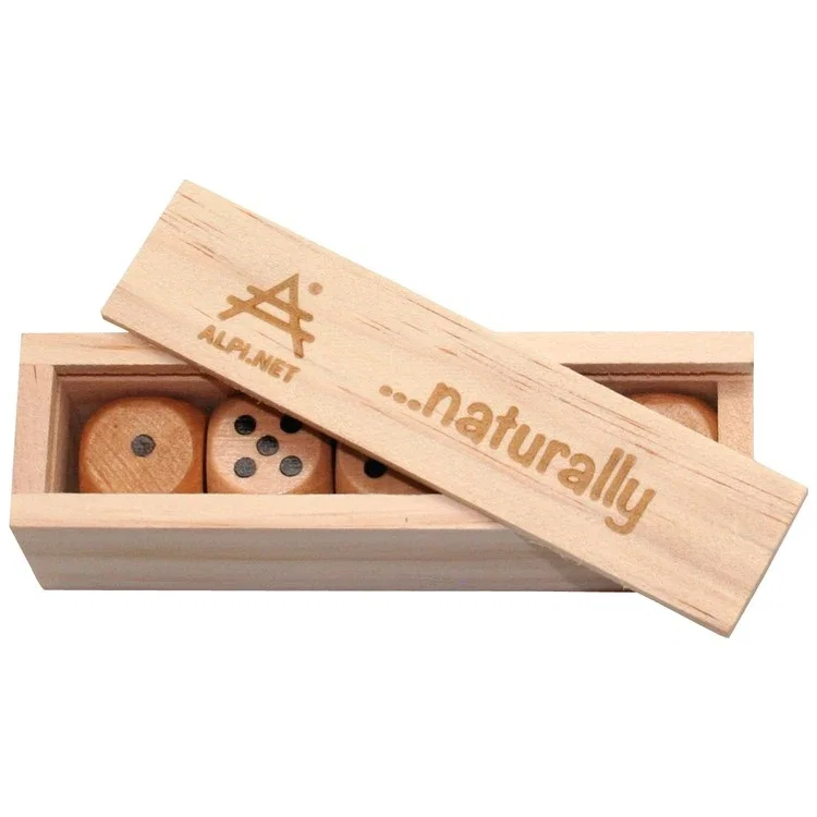Promotional Wooden Dice in Box — view 5