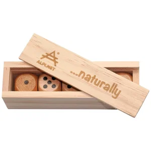 Promotional Wooden Dice in Box