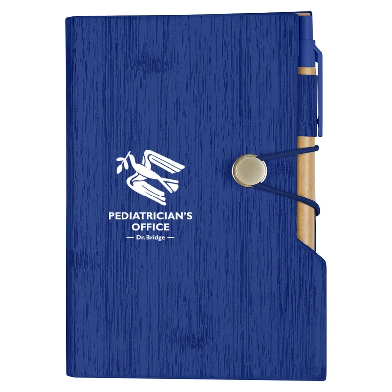 Woodgrain Look Notebook With Sticky Notes And Flags — view 4