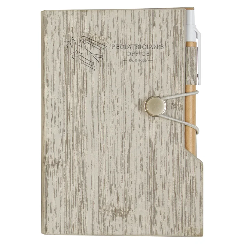 Woodgrain Look Notebook With Sticky Notes And Flags — view 5