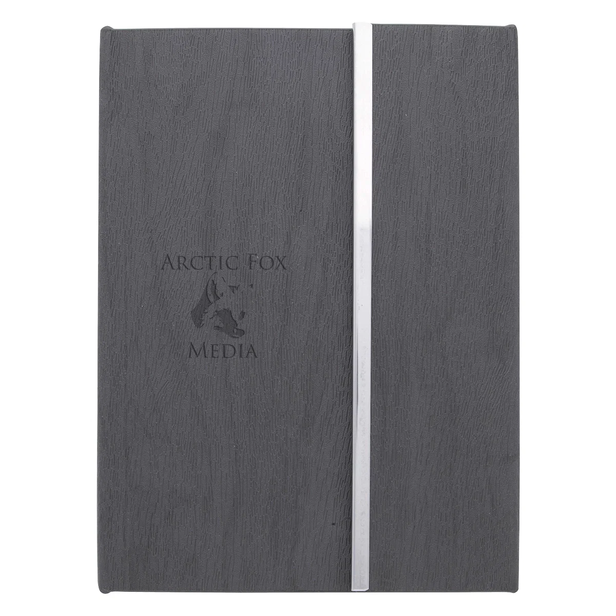 Woodgrain texture across the closed front cover