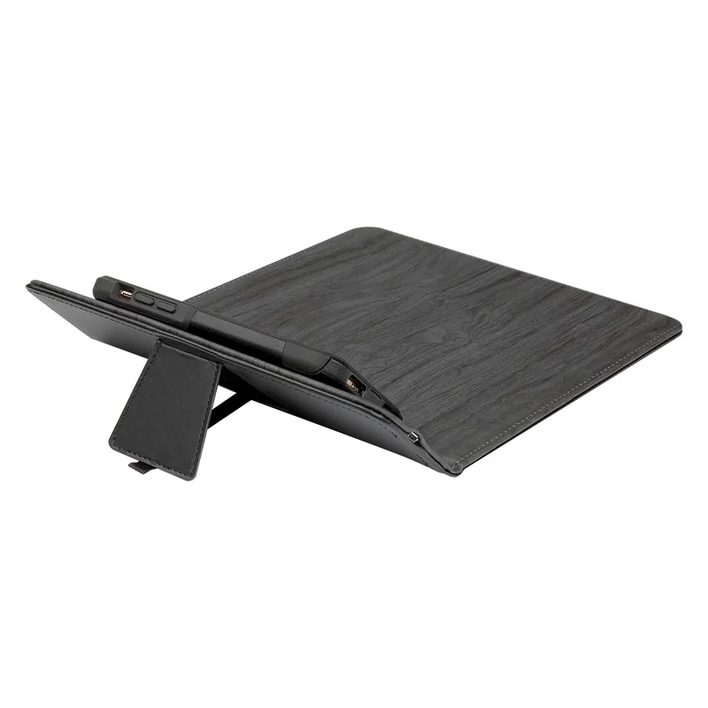 Woodgrain Wireless Charging Mouse Pad With Phone Stand — view 7
