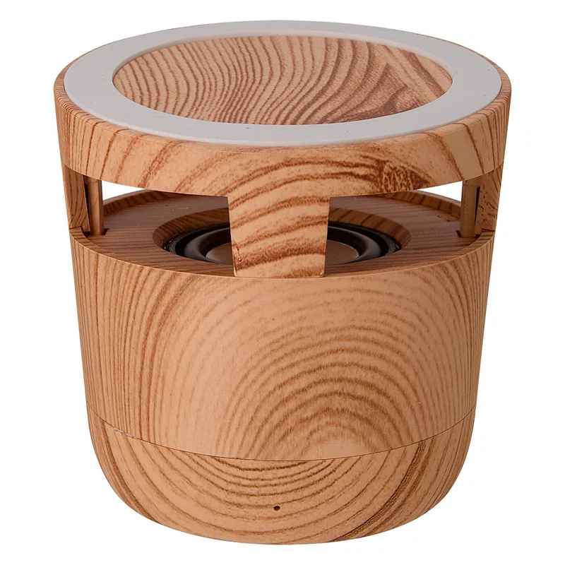 Woodgrain Wireless Charging Pad And Speaker — view 2