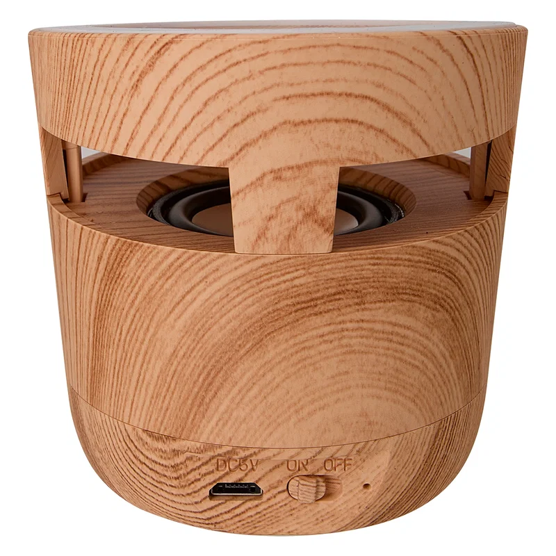 Woodgrain Wireless Charging Pad And Speaker — view 4