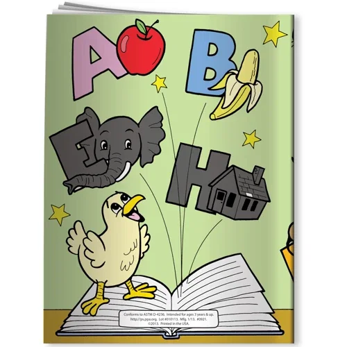 Pack of 4 non-toxic Fun Pak crayons included with the Alphabet Bird coloring book